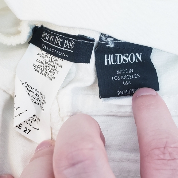 NWT Hudson Jeans Maternity Cargo Denim Skirt Off White Stretchy 27 - Picture 10 of 14